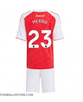 Günstige Arsenal Mikel Merino #23 Heimtrikotsatz Kinder 2025-26 Kurzarm (+ Kurze Hosen)